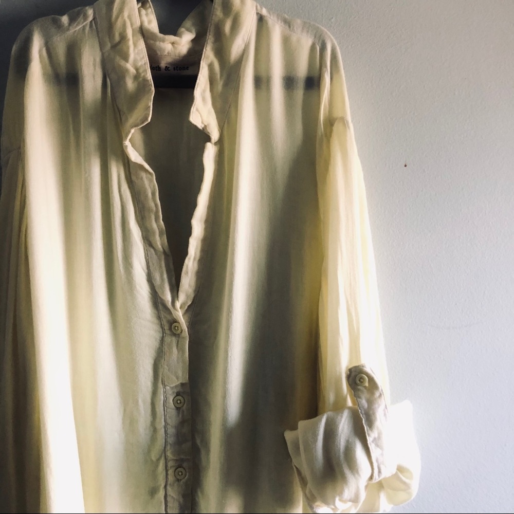 🍃Gauzy yellow top🍃